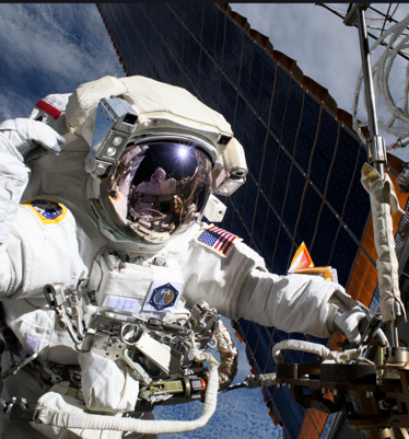 NASA Astronaut Anne Mc. Claine in Space